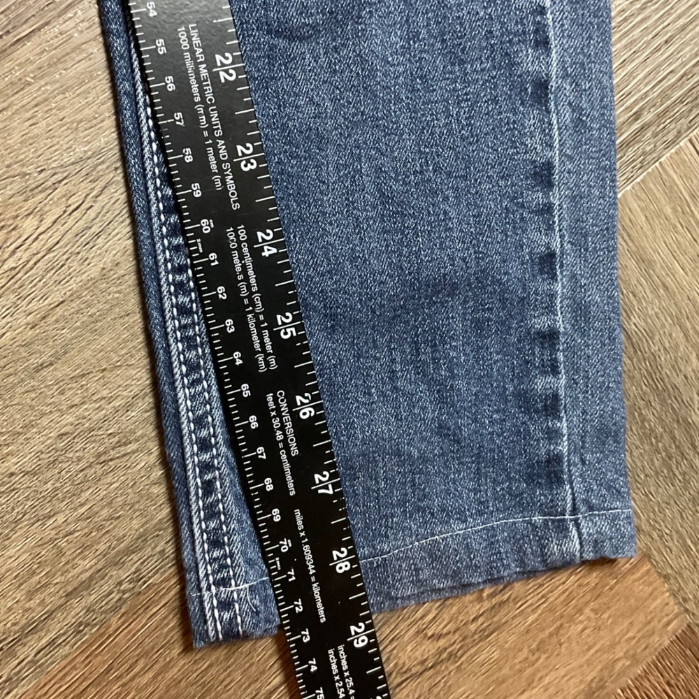 Mossimo Supply Co Mid Rise Straight Leg Jeans Womens‎ 11 Blue Denim Preppy Y2K - Picture 7 of 8